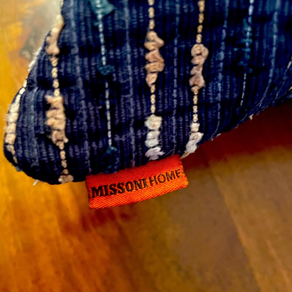 Missoni Home pillow. Navy. Excellent condition approx 23” - Picture 4 of 5